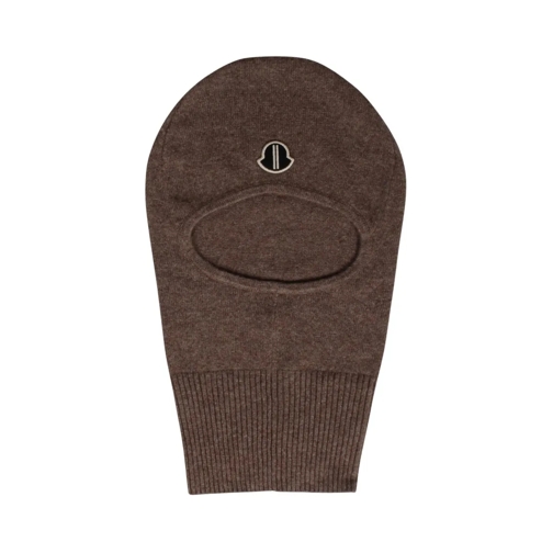 Moncler Hut Knit Skull Balaclava Brown