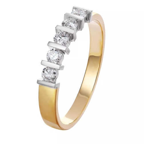 VOLARE Ring 5 Brill ca. 0,40 Bicolor Gold Diamanten Ring