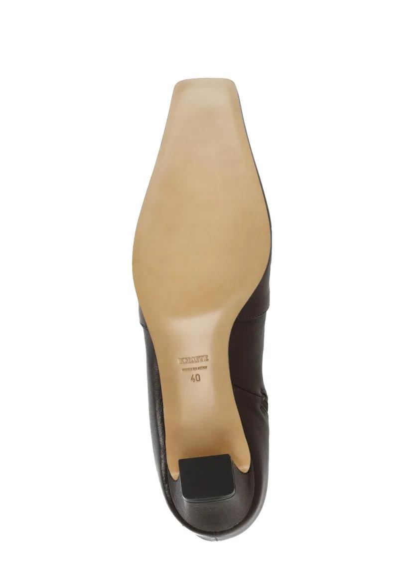 Thumbnail - Khaite Stiefel - Brown Leather Ankle Boots With Squared Toe - Gr. 37 (EU) - in Braun - für Damen