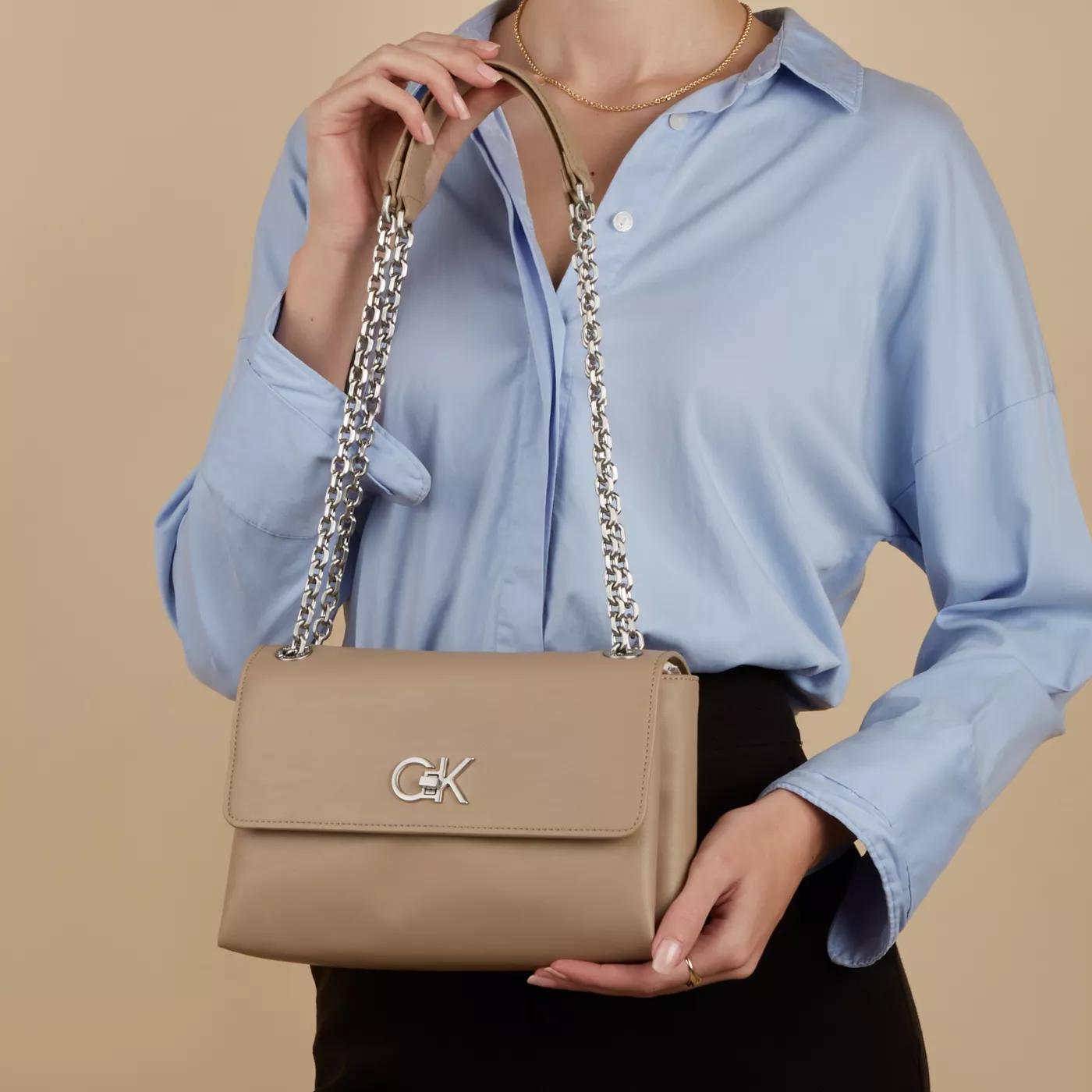 Calvin Klein Dames Schoudertas uit de Lente Zomer Collectie Beige Dames