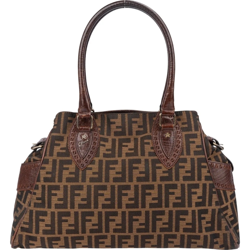 Fendi Schultertasche Fendi FF Monogram Piccola Handbag braun