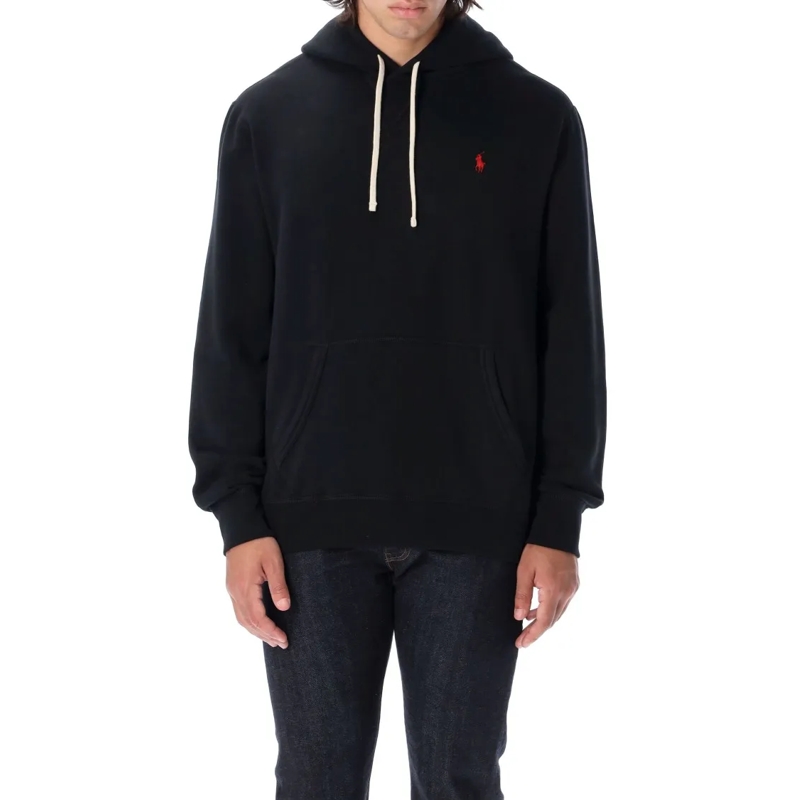 Polo Ralph Lauren  Classic Hoodie With Drawstring Hood Black