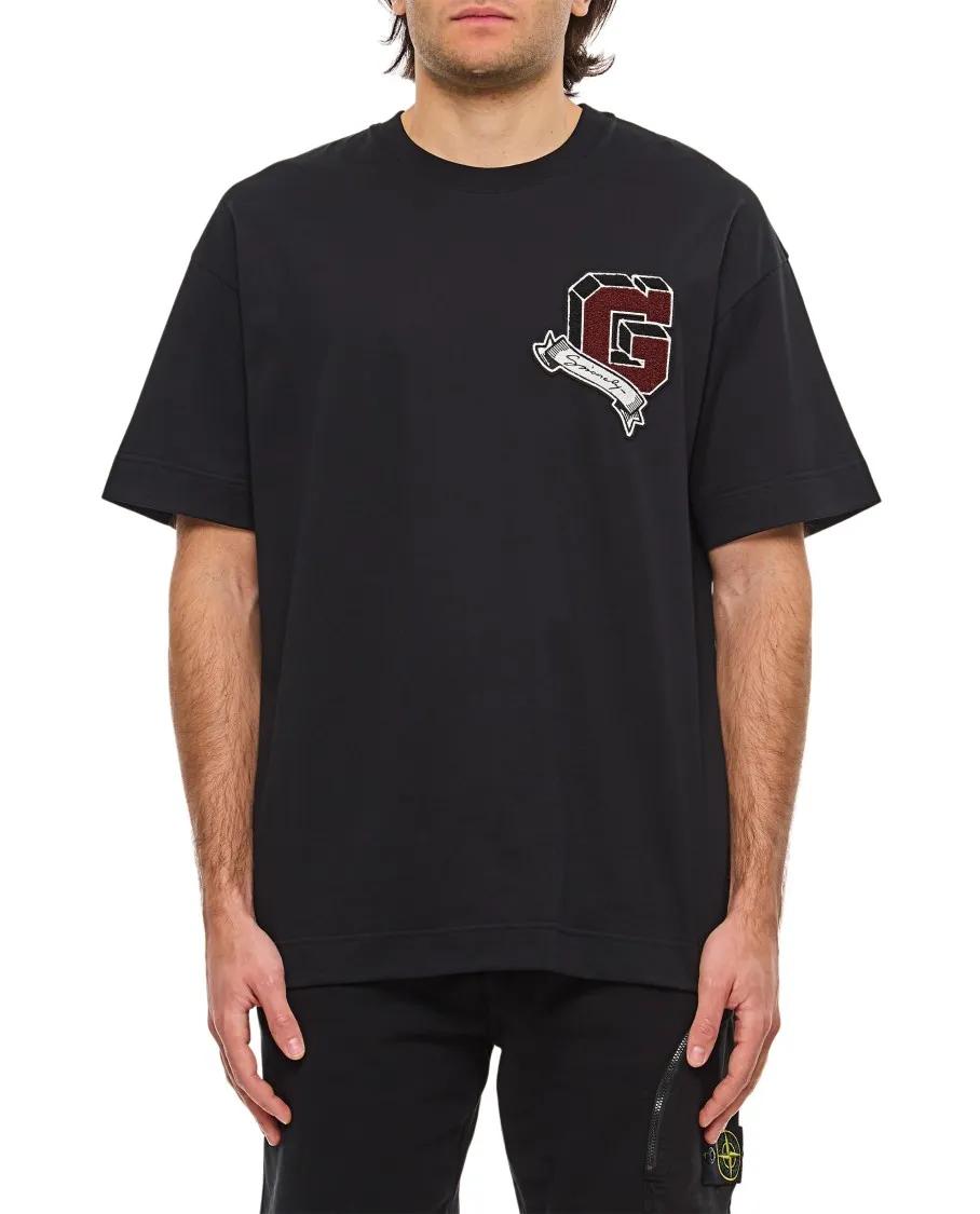 Thumbnail - Givenchy - Embroidered Logo Black T-Shirt - Größe M - schwarz