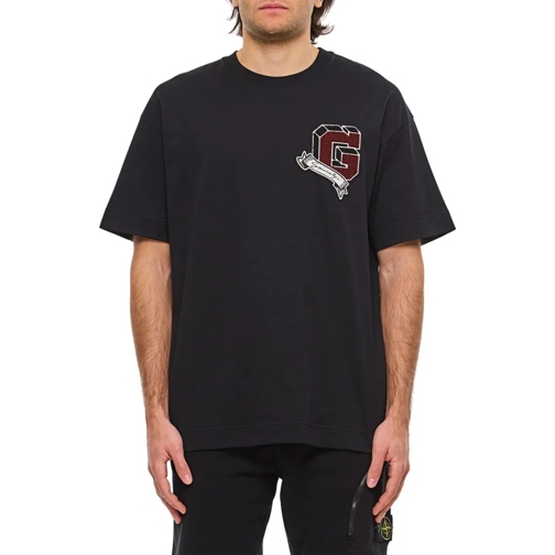 Givenchy T-Shirts Embroidered Logo Black T-Shirt Black