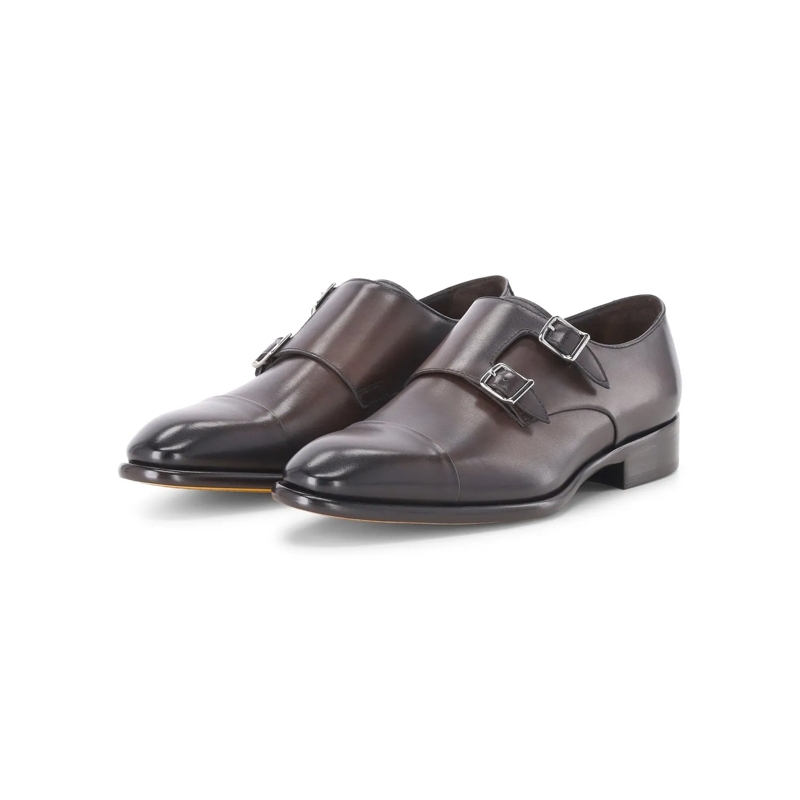Doucal's Monkstraps Monkstrap aus Glattleder Dunkelbraun
