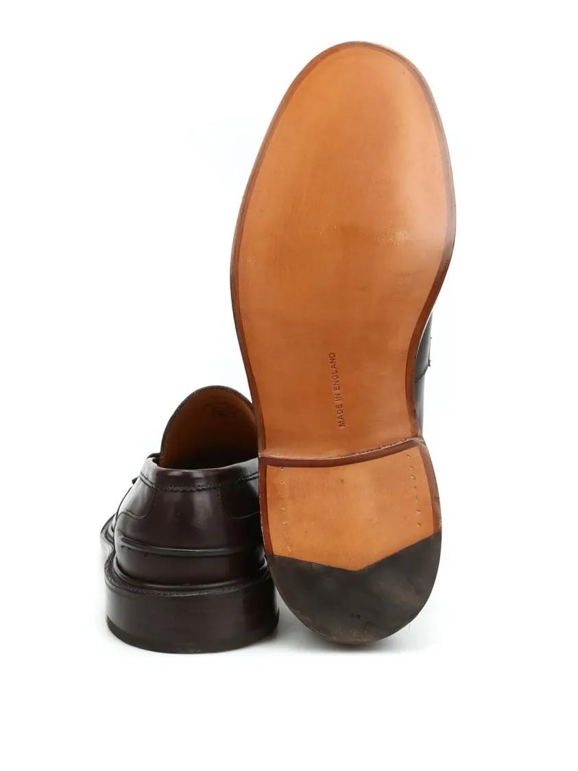 Thumbnail - Tricker's Loafer - Penny Bar Loafers In Polished Calfskin - Gr. 6_5 - in Braun - für Damen