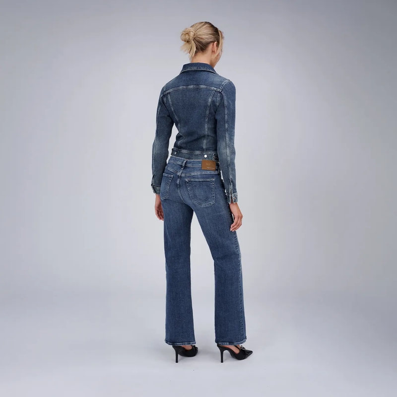 True Religion Bootcut-Jeans Jeans SOPHIE Bootcut- Ausgestelltes Bein- Gürte blau(Image 4)