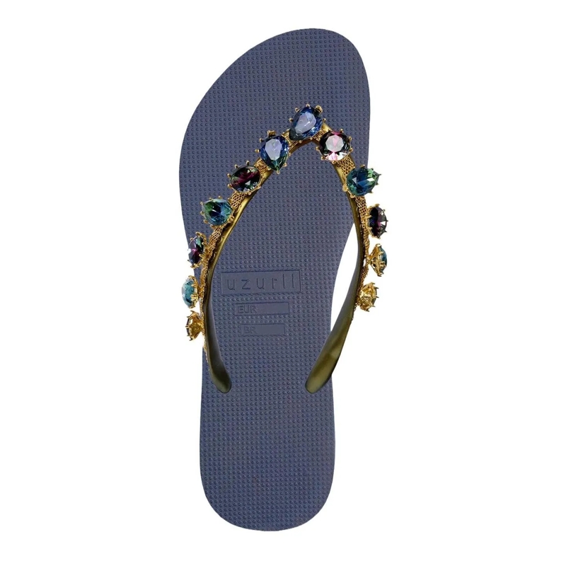 UZURII Flip Flops platte hausschuhe Alexia marine(Image 4)