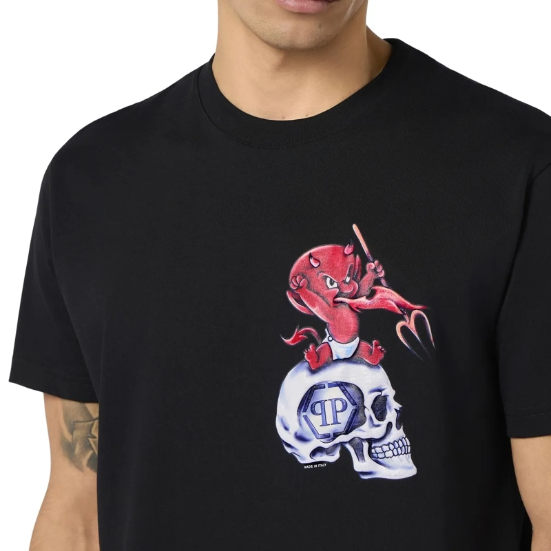 Philipp Plein T-Shirt Round Neck T-Shirt Baby Devil Small schwarz(Image 5)