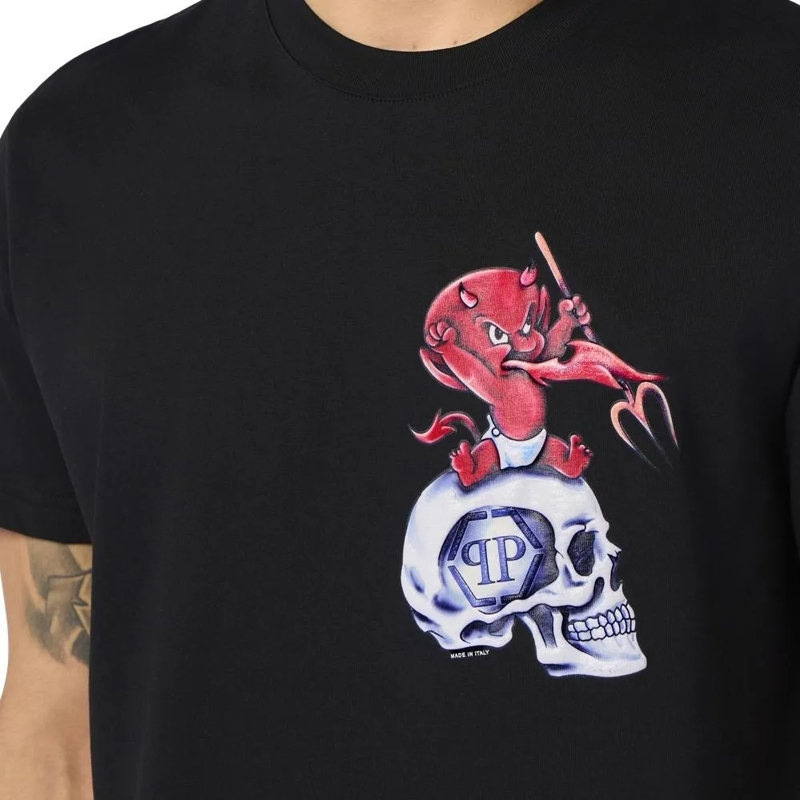 Philipp Plein T-Shirt Round Neck T-Shirt Baby Devil Small schwarz(Image 4)