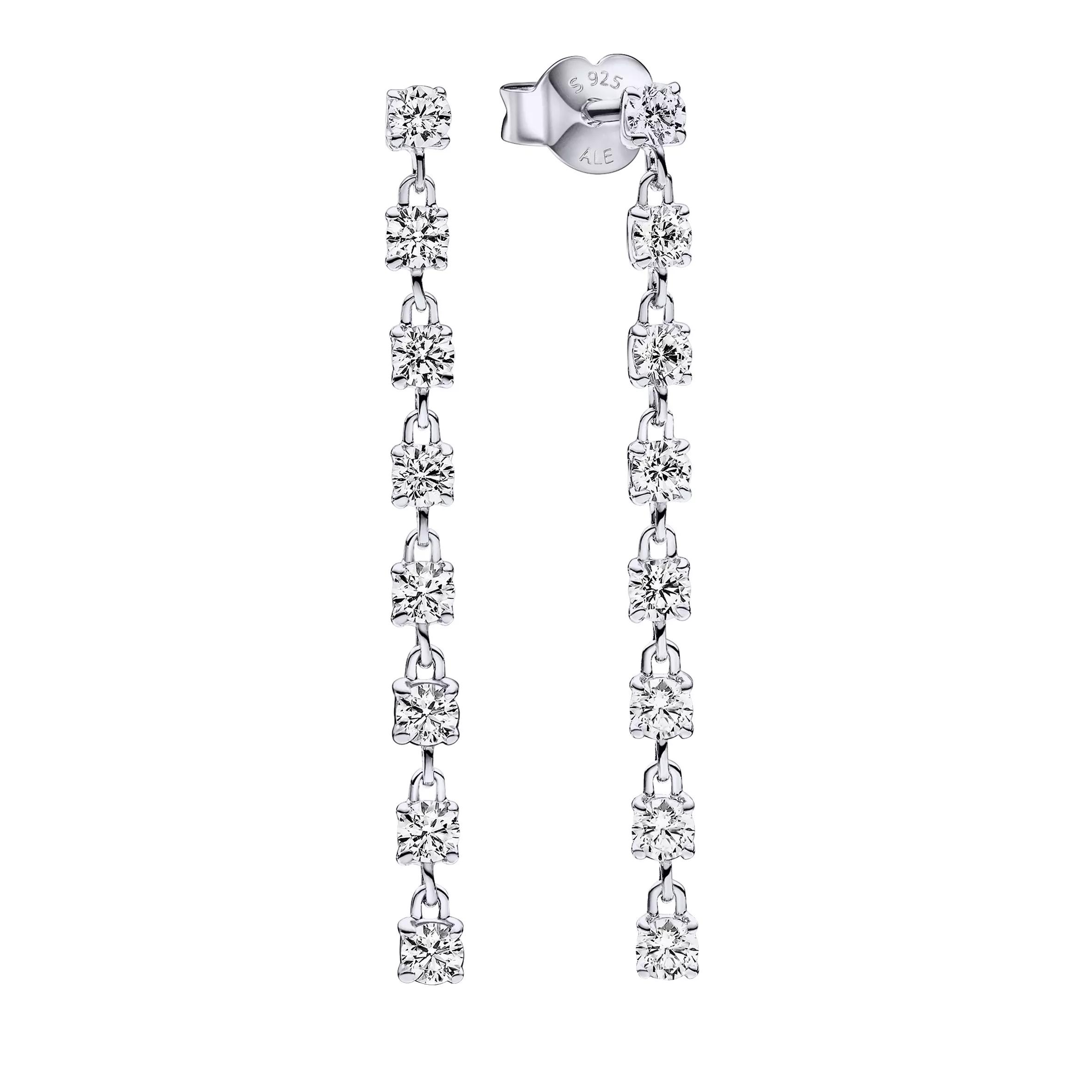 Pandora Women's Silver Earrings - Sterling Cubic Zirconia - Earrings For Unisize