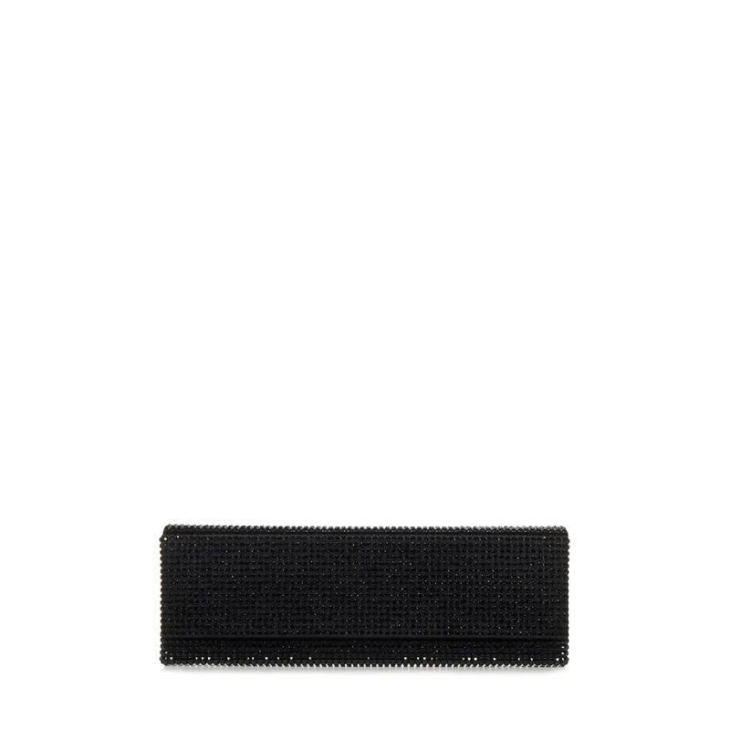 Amina Muaddi Clutch Black Silk Satin Clutch Black