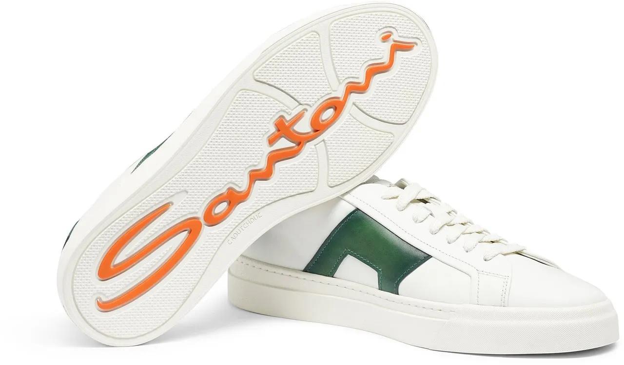 Thumbnail - Santoni Low-Top Sneaker - Men?s leather double buckle sneaker - Gr. UK_9 - in Weiß - für Damen