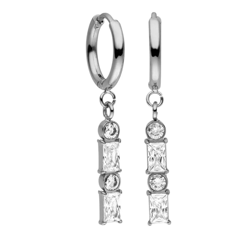 Purelei Ohrstecker Creolen Powder silber