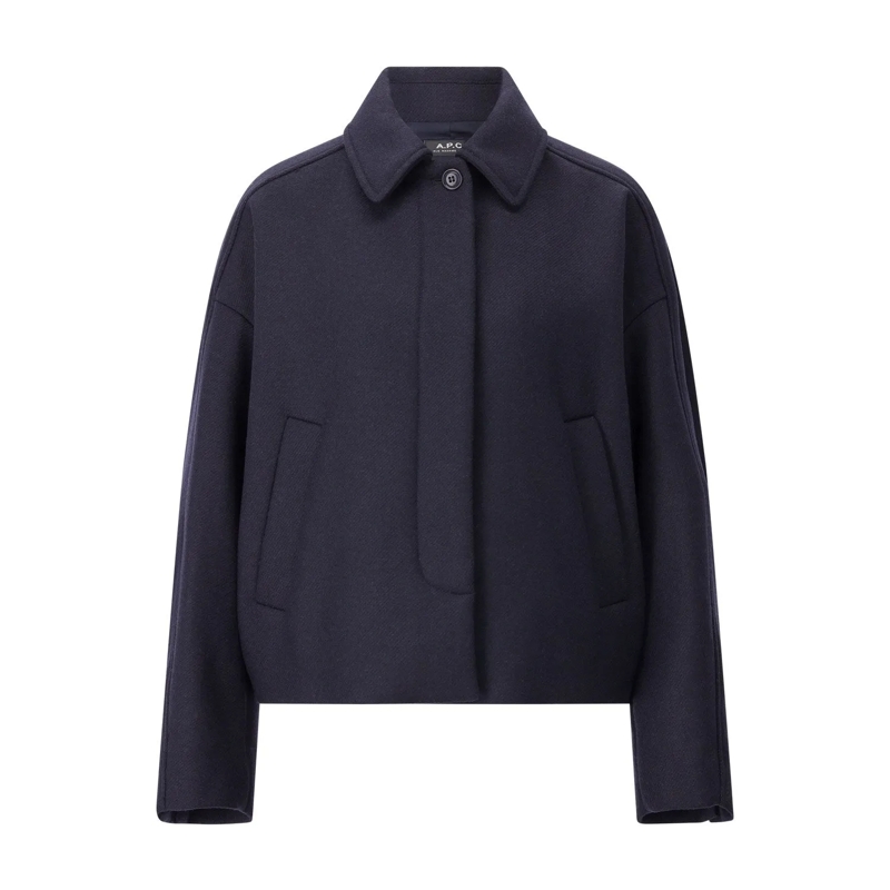 A.P.C. Blazer Jacke Becca aus Woll-Mix Navy