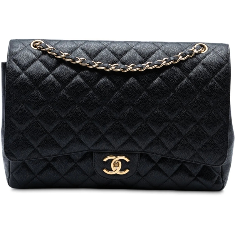 Chanel Sac à bandoulière Maxi Classic Caviar Double Flap schwarz