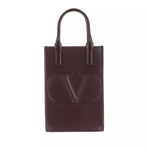 Valentino Garavani Smartphone Crossbody Bag Leather Rubin Handytasche