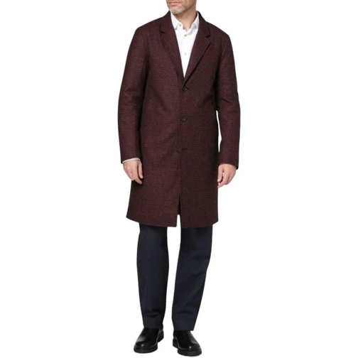 Paul Smith Vestes en duvet Manteau Redingote mini Tartan rouge noir gris M2R  mehrfarbig