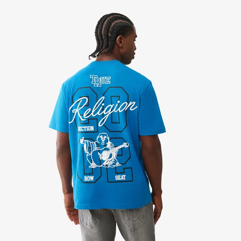 True Religion T-Shirt T-Shirt UNIVERSITY blau(Image 5)