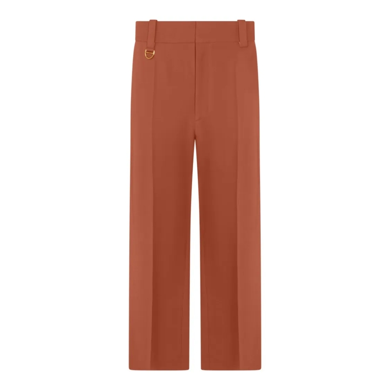 Chloé  High-Waisted Wide-Leg Trousers Brown