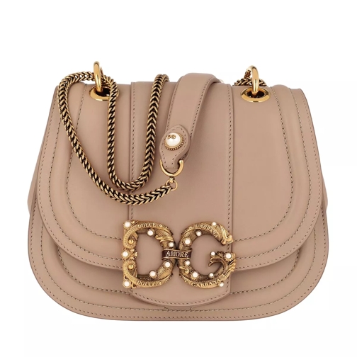 Dolce&Gabbana DG Amore Bag Calfskin Leather Deserto Crossbody Bag