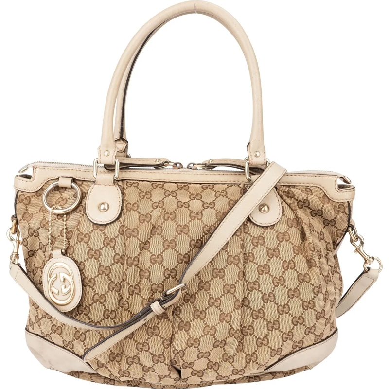 Gucci Schultertasche Gucci GG Monogram Sukey Handbag braun