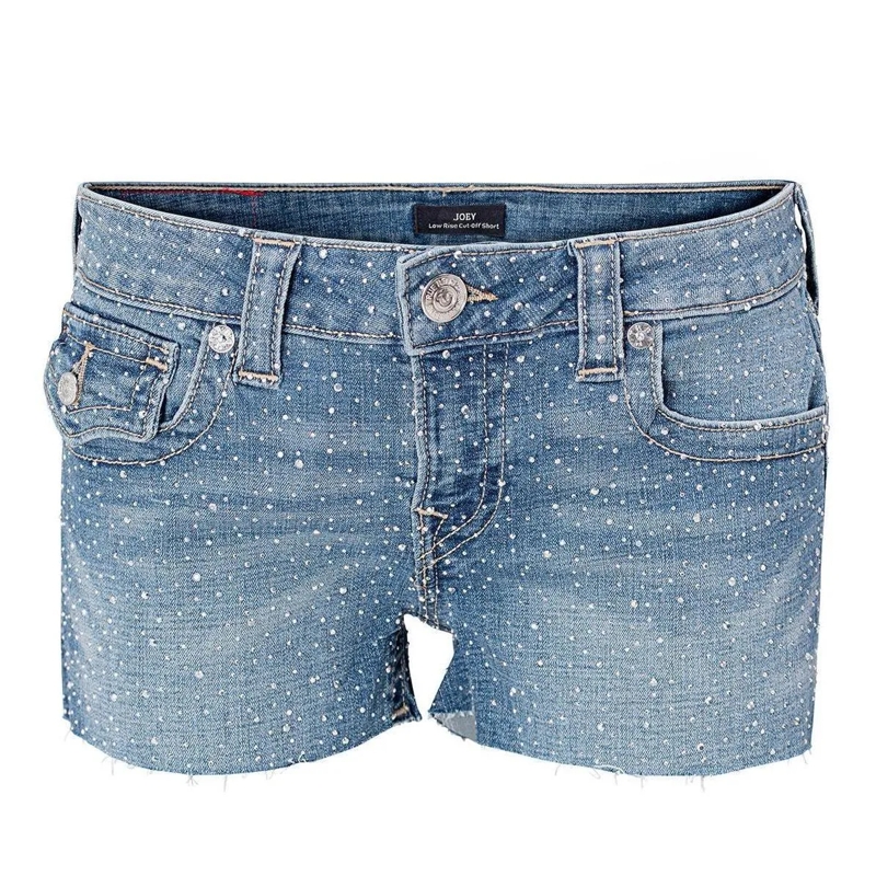 True Religion Jeansshorts - Jeans-Shorts JOEY- Mit Klapptaschen- Allover Z hellblau