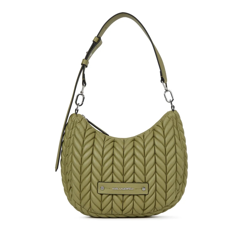 Karl Lagerfeld Schultertasche K/Weave Kleine Hobo-Tasche grün