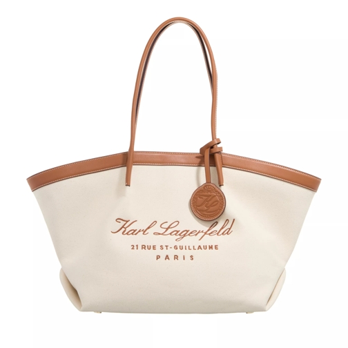 Karl Lagerfeld Hotel Karl Md Tote Canvas Natural Shopping Bag
