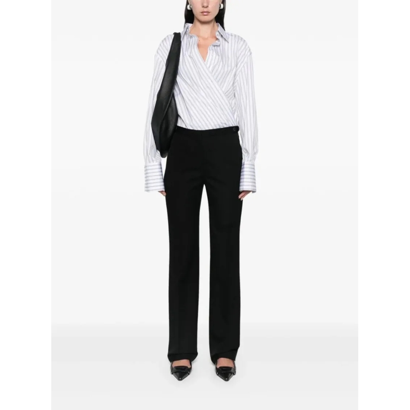Róhe Hemd White/Black Striped Shirt White (Image 2)