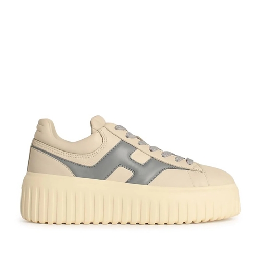 Hogan Low-Top Sneaker 'H Stripes' Grey Leather Sneakers Neutrals