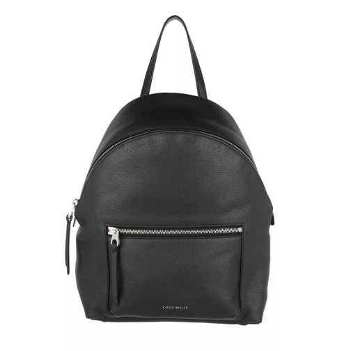 Coccinelle Backpack Grained Leather Noir Zaino
