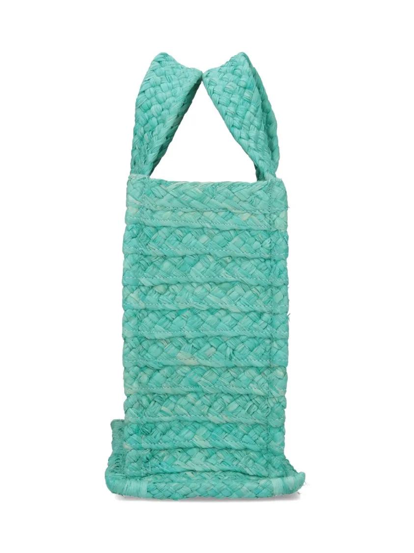 Thumbnail - Patou Shopper & Totes - “Jp” Raffia Tote Bag – Green - Gr. unisize - in Grün - für Damen