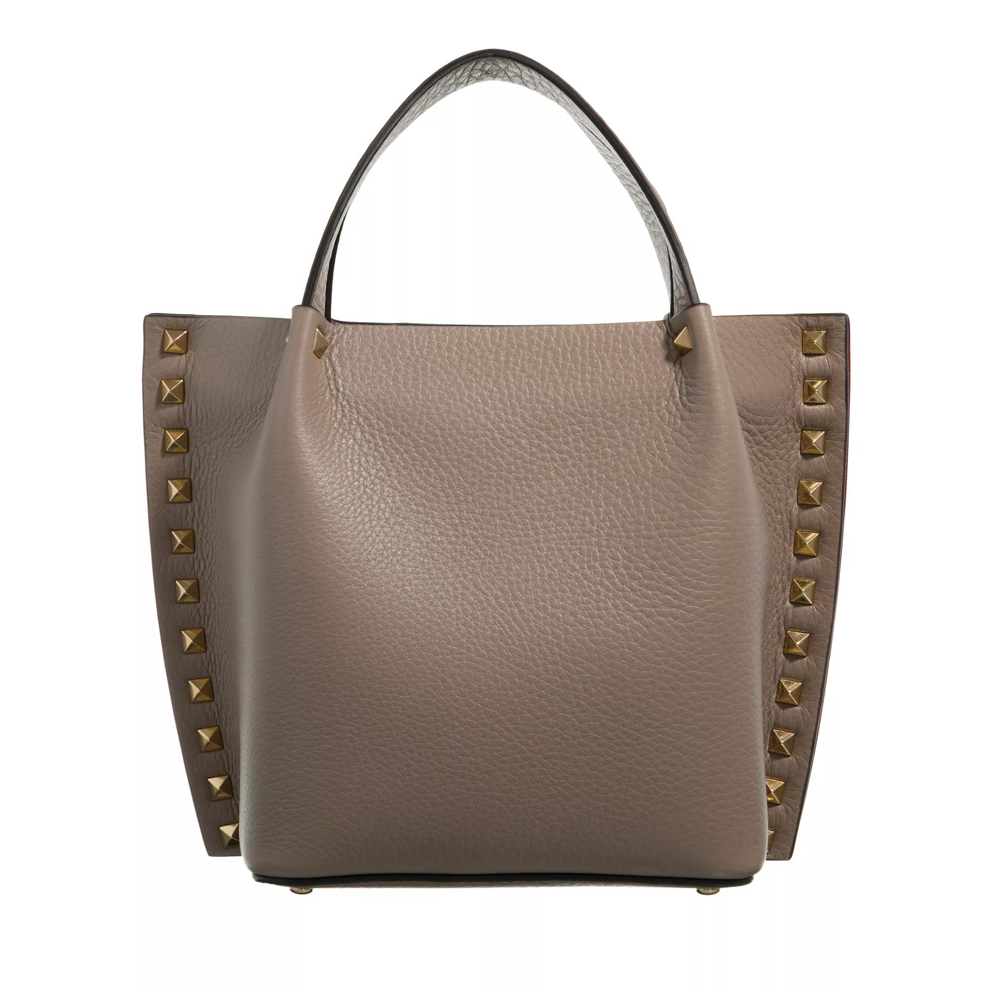 Valentino Garavani Tote - Small Tote Rockstud - Gr. unisize - in Taupe - für Damen