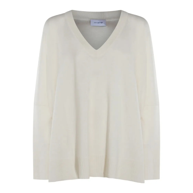 Malo Trui White Cashmere Knitwear White