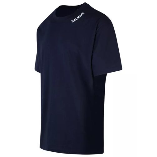 Balmain Blue Cotton T-Shirt Blue 