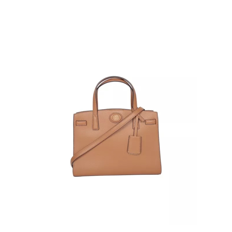 Tory Burch Tote Robinson Pebbled Small Satchel Tiger'S Eye