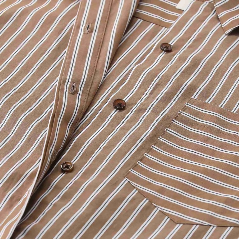 Rag & Bone Bluse Cropped Hemdbluse Marin braun(Image 3)