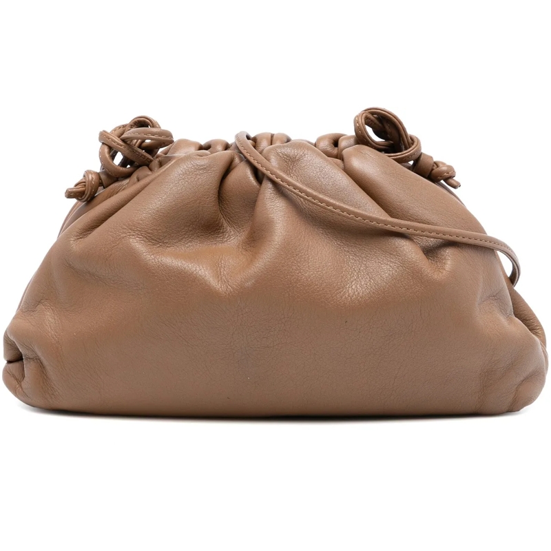 Bottega Veneta Schultertasche Lambskin The Mini Pouch Crossbody braun