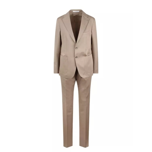 Tagliatore Single-Breasted Tailored Suit Brown 