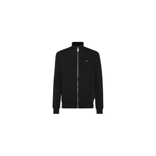 Philipp Plein Black Zip-Up Jacket Black 