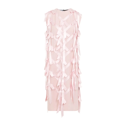 Prada Quartz Pink Acetate Dress Pink Midi-klänningar