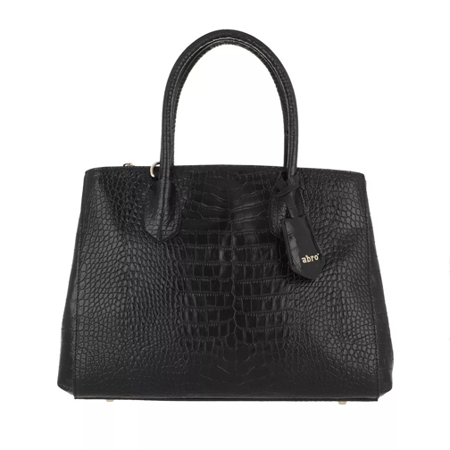 Abro Handle Bag Busy Medium Black Rymlig shoppingväska