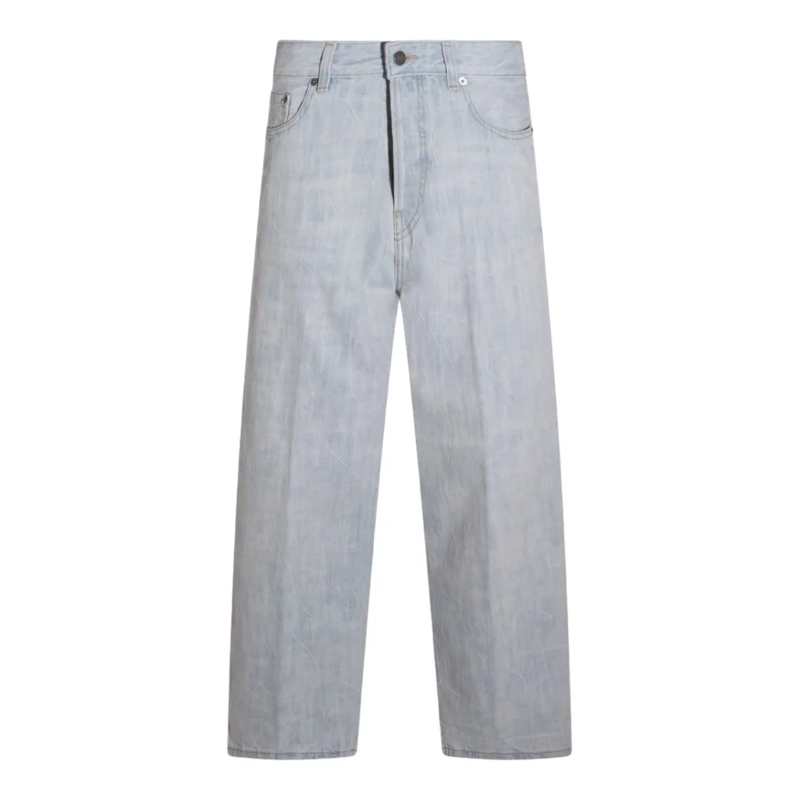 Haikure Jeans Mid-Rise Straight-Leg Jeans With Classic Five-Pock Blue