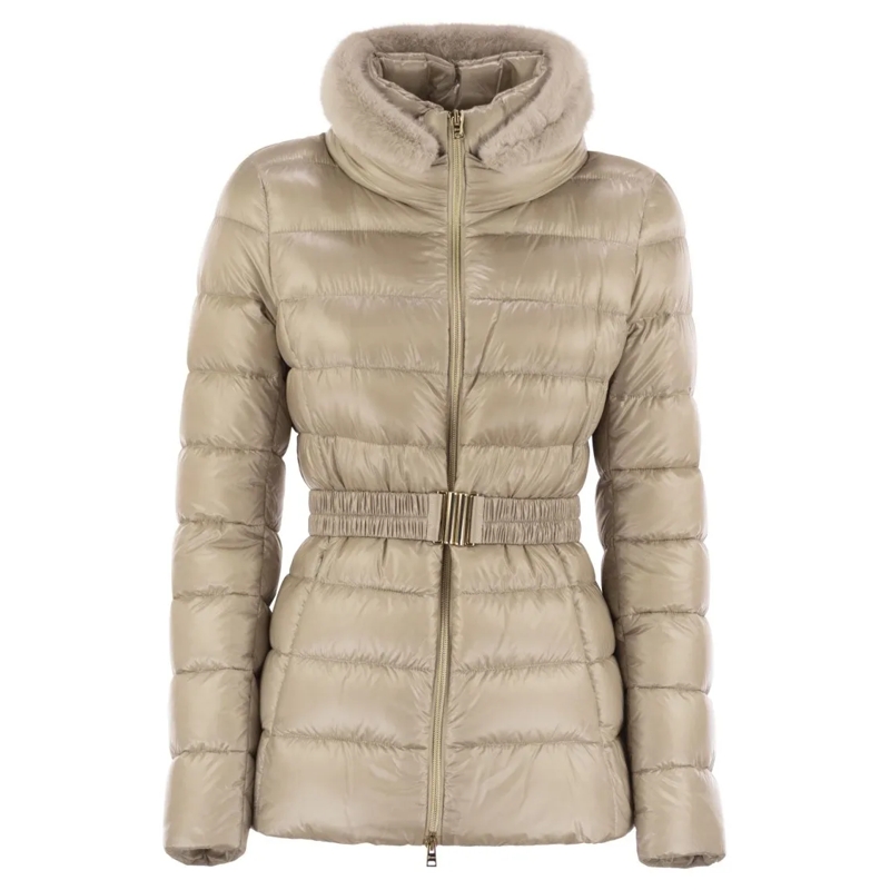 Herno  Claudia - Ultralight Nylon Down Jacket Neutrals