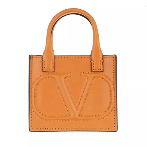 Valentino Garavani V Logo Walk Mini Crossbody Bag Leather Pale Apricot Crossbody Bag