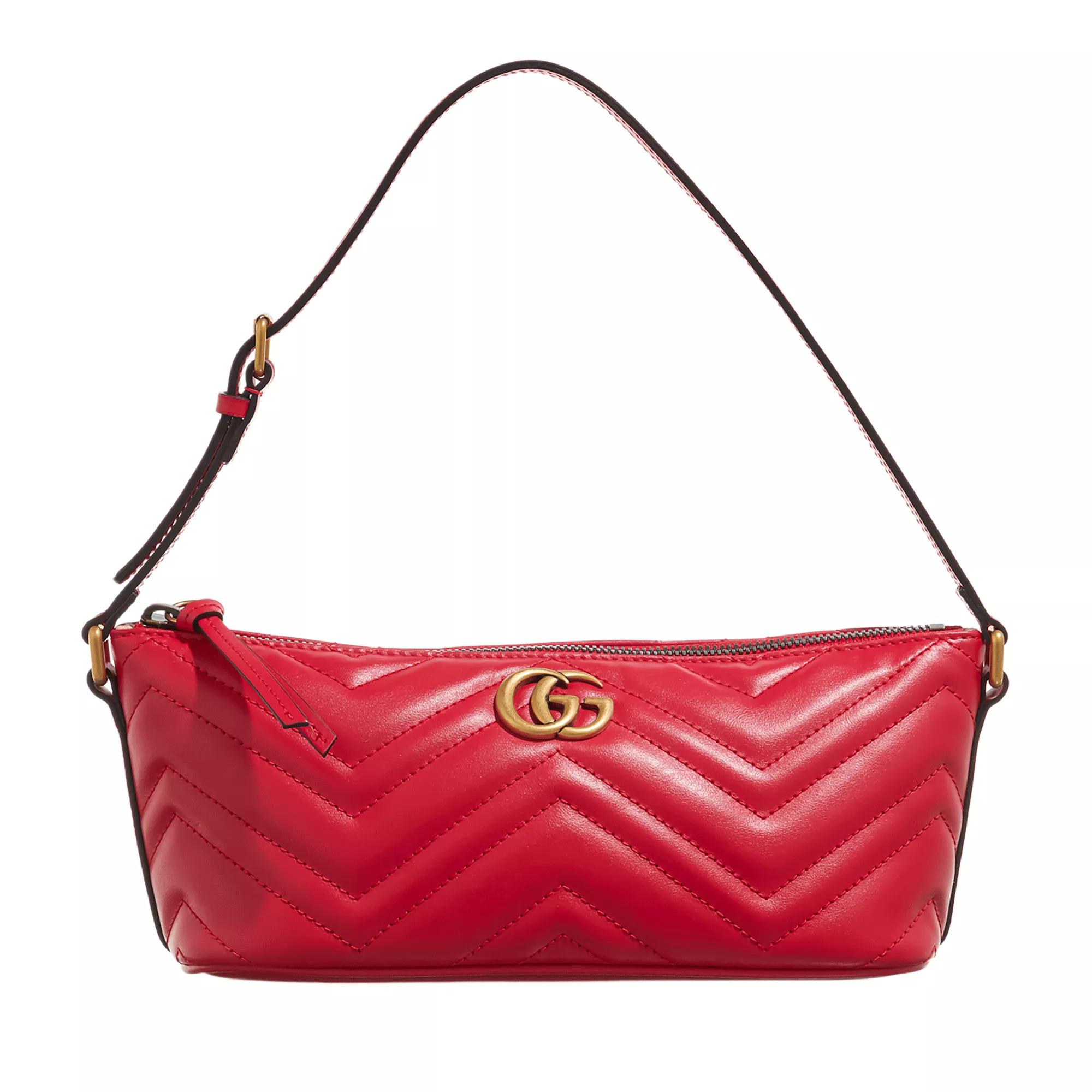 GG Marmont small shoulder bag in red leather