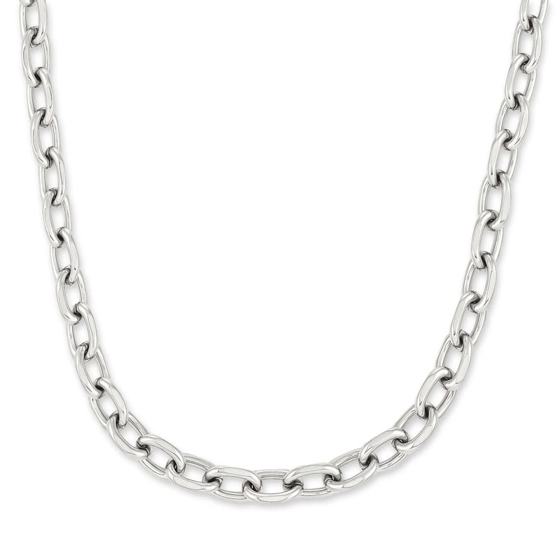 Copenhagen Mittellange Halskette Edelstahl Basic Chains silber