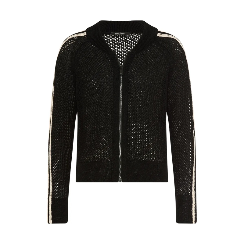 Marc Aurel Daunenjacke Strickjacke schwarz