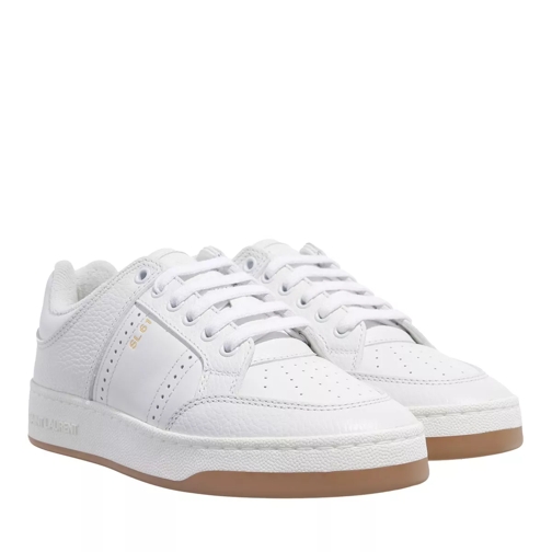 Saint Laurent SL/61 Low-Top Sneakers Grained Leather White Low-Top Sneaker